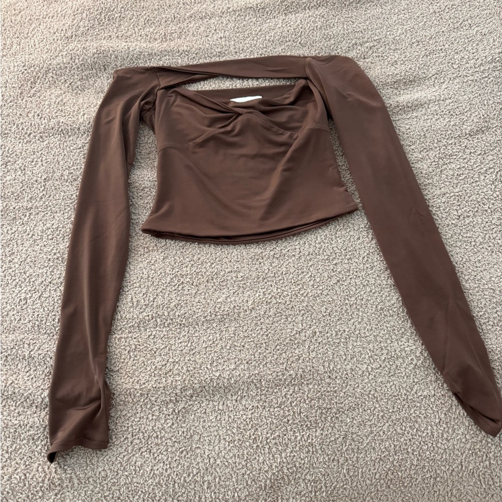 Elegant Brown Women's Top